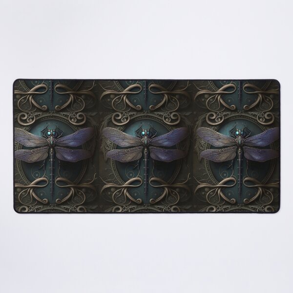 Item preview, Gothic Ornate Dragonfly in Hues of Cobalt Blue & Gold designed and sold by Dragonstrom.
