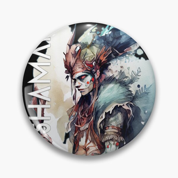 Item preview, Mystical Shaman Watercolor Art Magical Shamanic Powers designed and sold by WhitePinesVale.