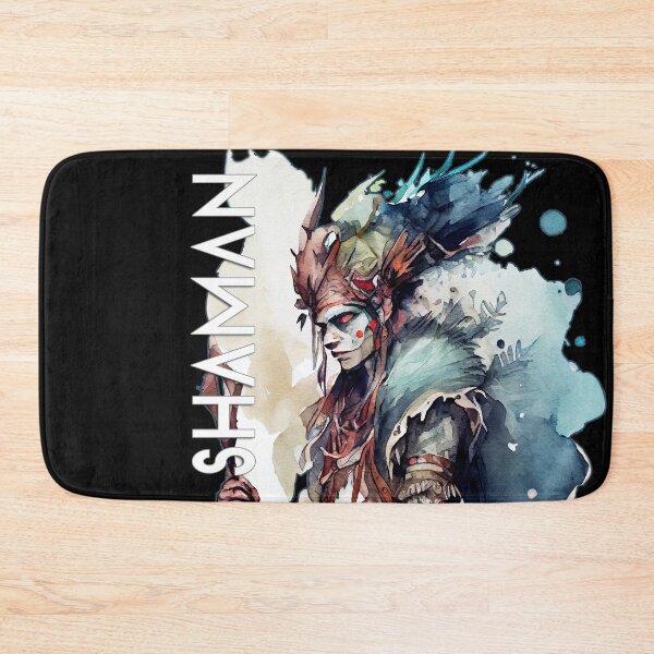Item preview, Mystical Shaman Watercolor Art Magical Shamanic Powers designed and sold by WhitePinesVale.