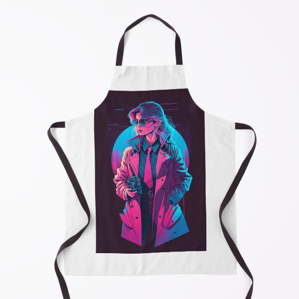 Item preview, 80s Synthwave cyberpunk Noir Detective Girl designed and sold by RESToRAPTOR.