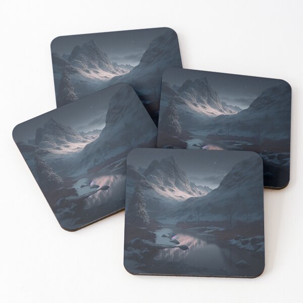Item preview, Fantasy Landscape Art, Frozen Night designed and sold by Fantasy Masterpiece.