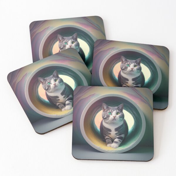 Item preview, Fat cat in hole 011 [square] designed and sold by jetaiart.