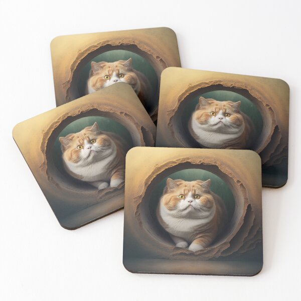 Item preview, Fat cat in hole 012 [square] designed and sold by jetaiart.