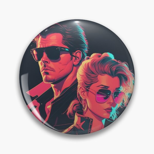 Item preview, 80s Synthwave cyberpunk Couple designed and sold by RESToRAPTOR.