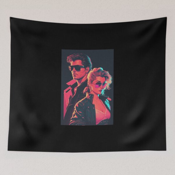 Item preview, 80s Synthwave cyberpunk Couple designed and sold by RESToRAPTOR.