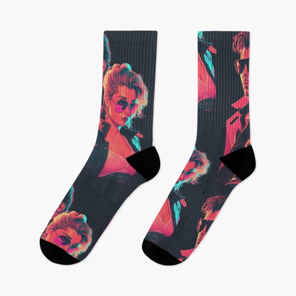 Item preview, 80s Synthwave cyberpunk Couple designed and sold by RESToRAPTOR.