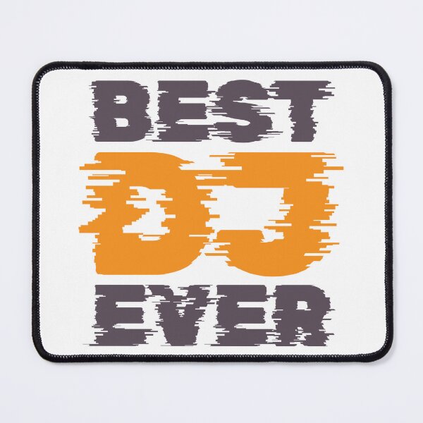 Item preview, Best DJ ever, glitchy text design, cool funny gift for dj, deejay, disc jockey designed and sold by wondertree.