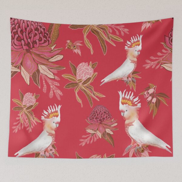 Item preview, Australian Christmas - Cockatoo and Native Flowers designed and sold by Tracey  Bartlett.