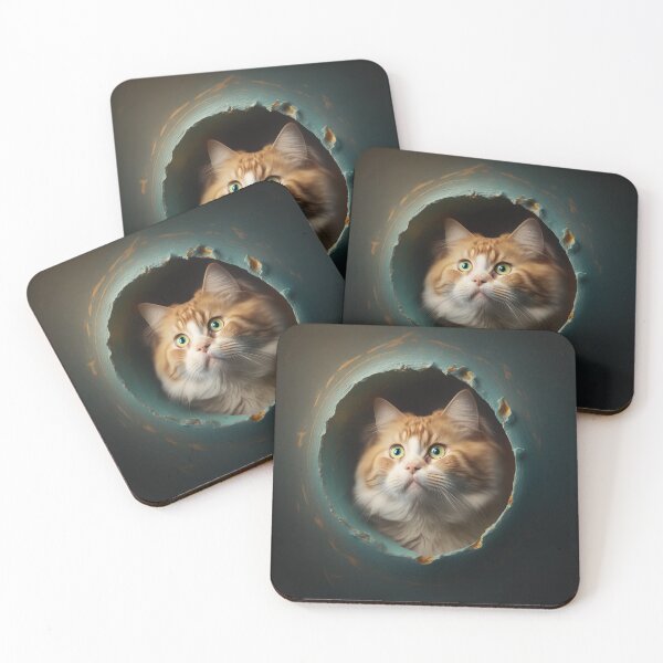 Item preview, Fat cat in hole 019 [square] designed and sold by jetaiart.