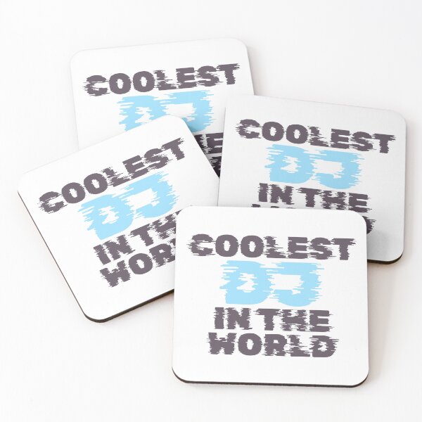 Item preview, Coolest DJ ever, glitchy text design, cool funny gift for dj, deejay, disc jockey designed and sold by wondertree.