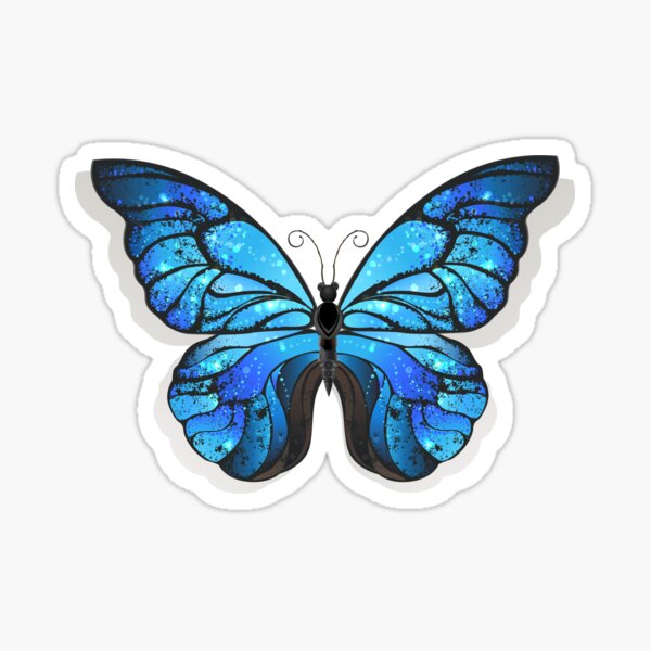 Vista previa del artículo con la obra «Blue Butterfly Morpho (Mariposas azules)», diseñado y vendido por Blackmoon9.