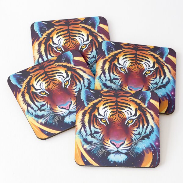 Item preview, Tiger Abstract Art | Colorful Tiger Painting | Abstract Tiger Painting | Artistic Tiger Decor | Space Tiger | Galaxy Tiger designed and sold by MysticMyras.