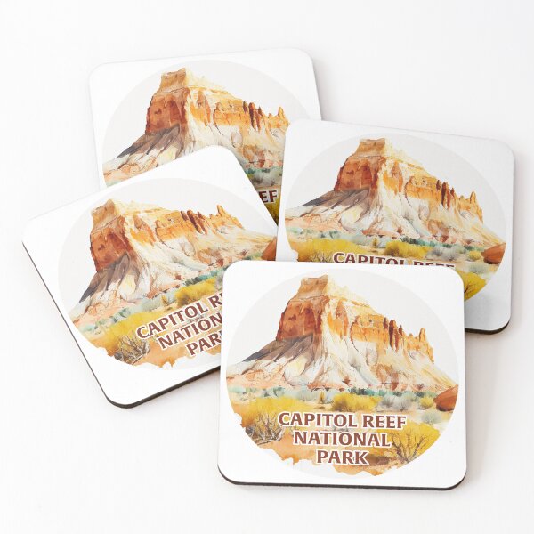 Item preview, Capitol Reef National Park Boho Watercolor Circle designed and sold by PikoApparel.