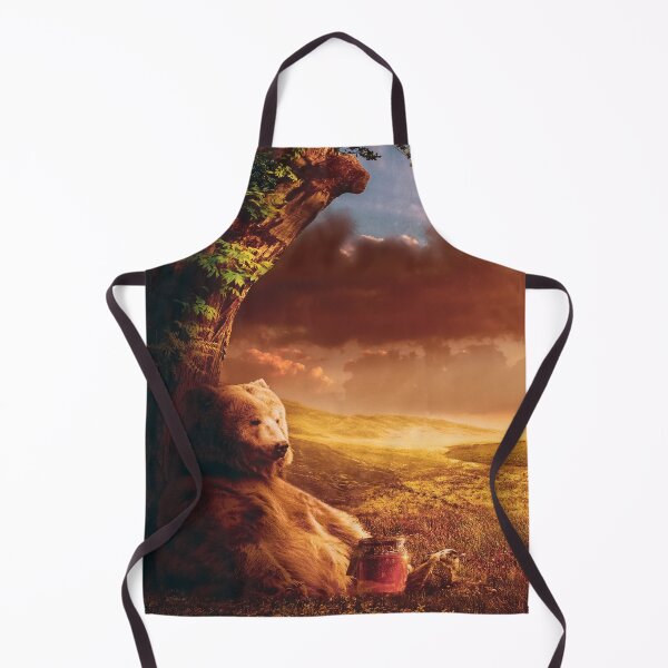 Item preview, Realistic bear sitting under a tree and watching the sunset designed and sold by YO-HA.