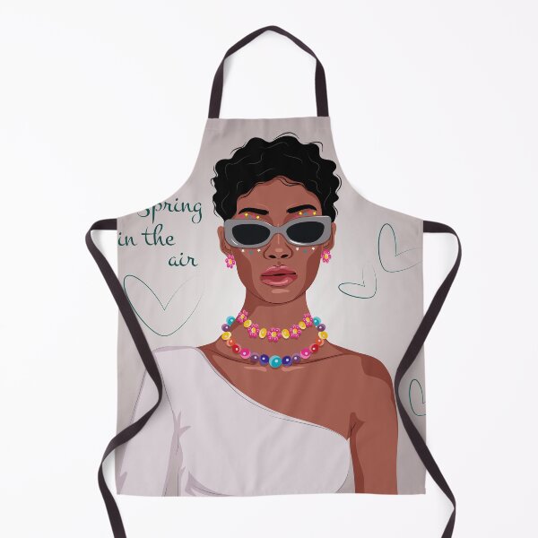 Item preview, portrait of a afro woman with glasses and beads, happy women's day, spring in the air, 8 march designed and sold by SabinArt.