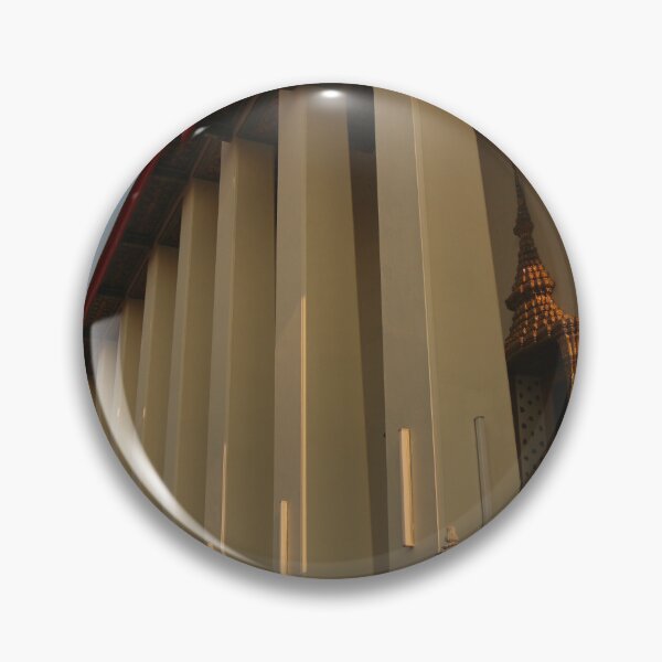 Item preview, Part view from Phra Ubosot Buddha hall in low angle view with white columns. designed and sold by kall3bu.
