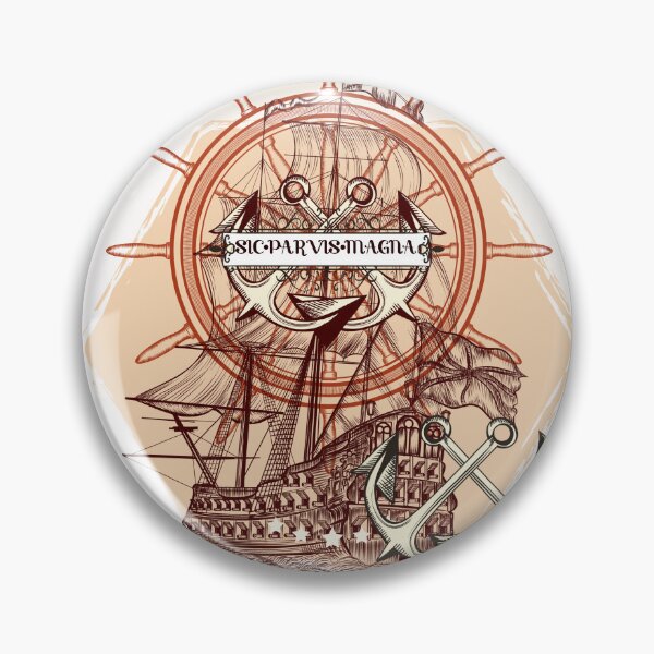 Item preview, sic-parvis-magna nautical design designed and sold by Yanganima.