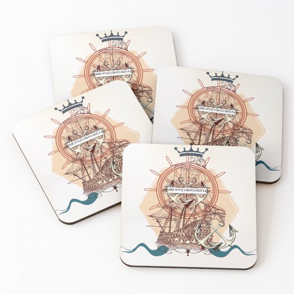 Item preview, sic-parvis-magna nautical design designed and sold by Yanganima.