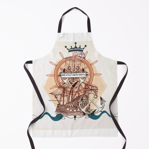 Item preview, sic-parvis-magna nautical design designed and sold by Yanganima.