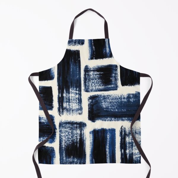 Item preview, Blue Abstract Thick Paint Brush Lines designed and sold by ZedColors.