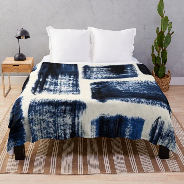 Item preview, Blue Abstract Thick Paint Brush Lines designed and sold by ZedColors.