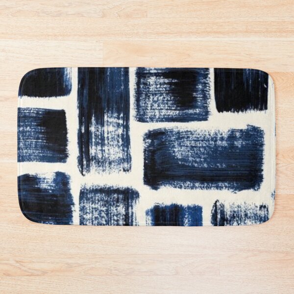 Item preview, Blue Abstract Thick Paint Brush  Lines designed and sold by ZedColors.