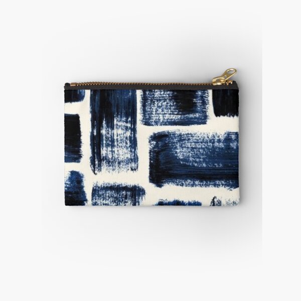 Item preview, Blue Abstract Thick Paint Brush Lines designed and sold by ZedColors.