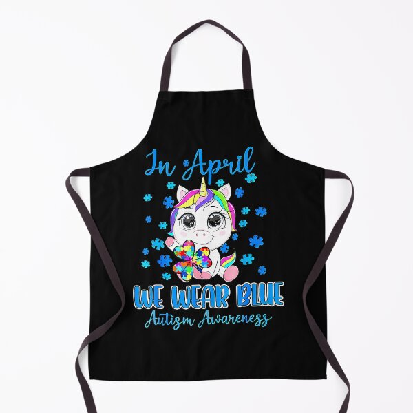 Item preview, We Wear Blue Puzzle Pieces Shamrock Unicorn Autism Awareness designed and sold by jeannetteeemil.