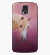 Hübsch in der rosa Palomino-Pferdekunst Hülle & Klebefolie für Samsung Galaxy