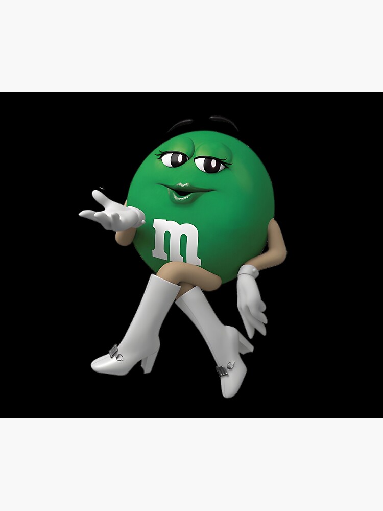 Green M&M character Throw Pillow for Sale by Trasarual