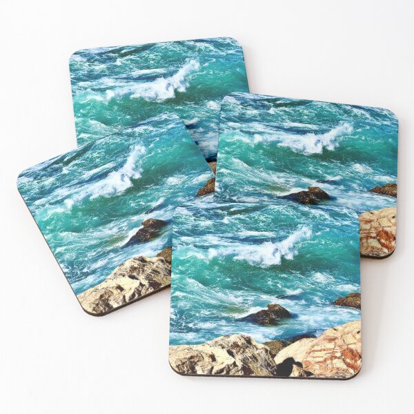 Item preview, Turquoise Waves and Rocky Cliffs designed and sold by Pamela Storch.
