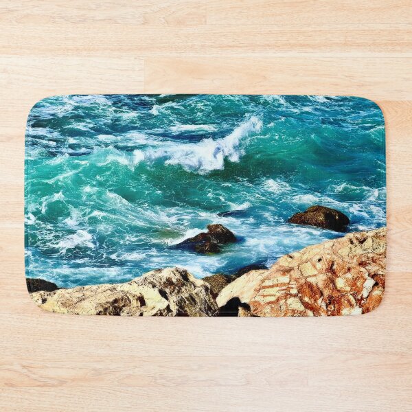 Item preview, Turquoise Waves and Rocky Cliffs designed and sold by Pamela Storch.