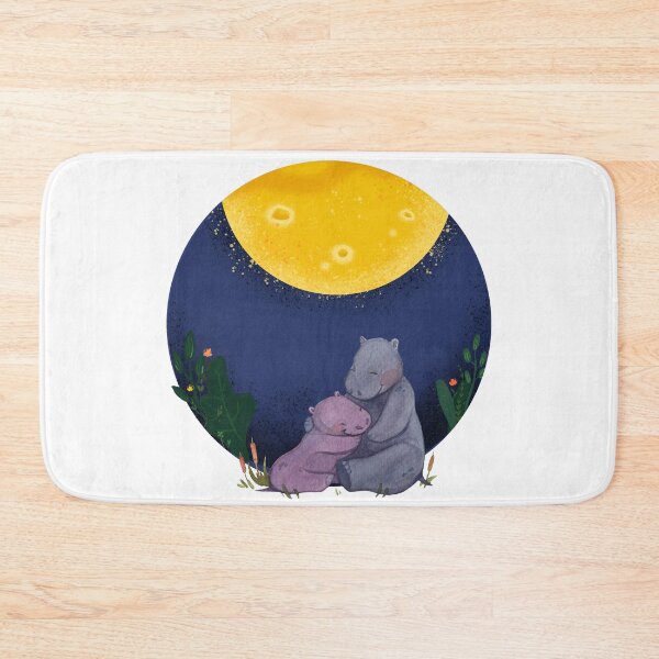 Item preview, Moongazing hippos designed and sold by CreativeStrand.