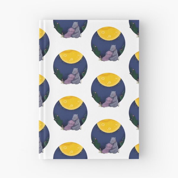 Item preview, Moongazing hippos designed and sold by CreativeStrand.