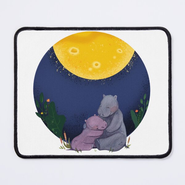 Item preview, Moongazing hippos designed and sold by CreativeStrand.