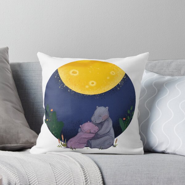 Item preview, Moongazing hippos designed and sold by CreativeStrand.