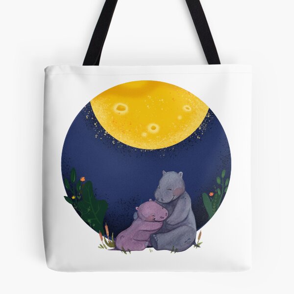 Item preview, Moongazing hippos designed and sold by CreativeStrand.