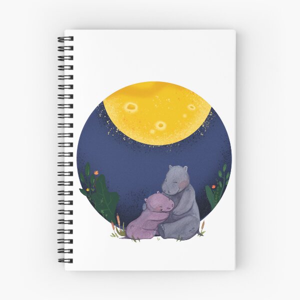 Item preview, Moongazing hippos designed and sold by CreativeStrand.