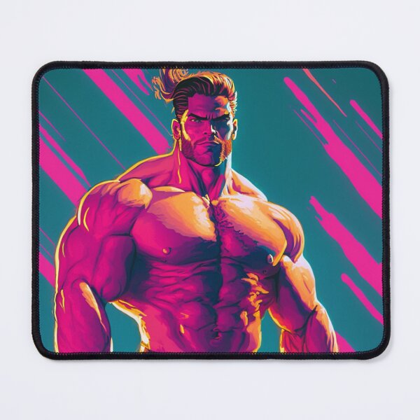 Item preview, 80s Synthwave cyberpunk Strong Man designed and sold by RESToRAPTOR.