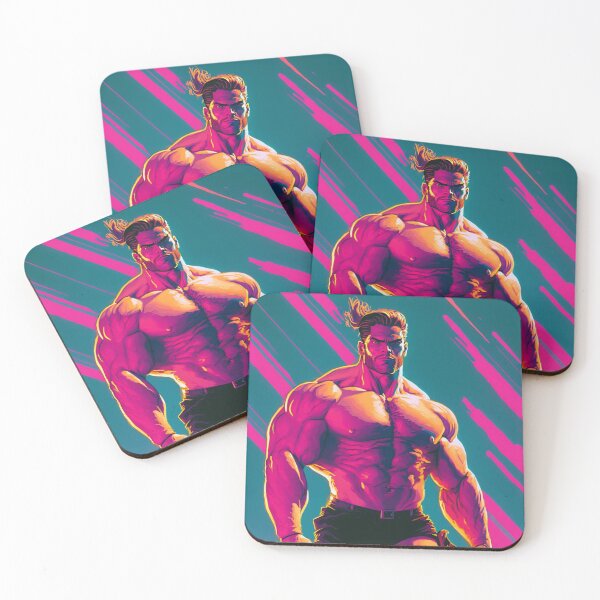 Item preview, 80s Synthwave cyberpunk Strong Man designed and sold by RESToRAPTOR.