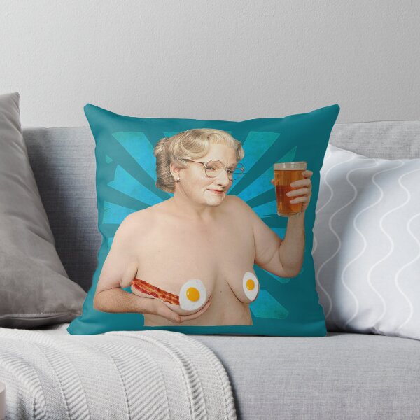 Mrs Doubtfire - Robin Williams Throw Pillow