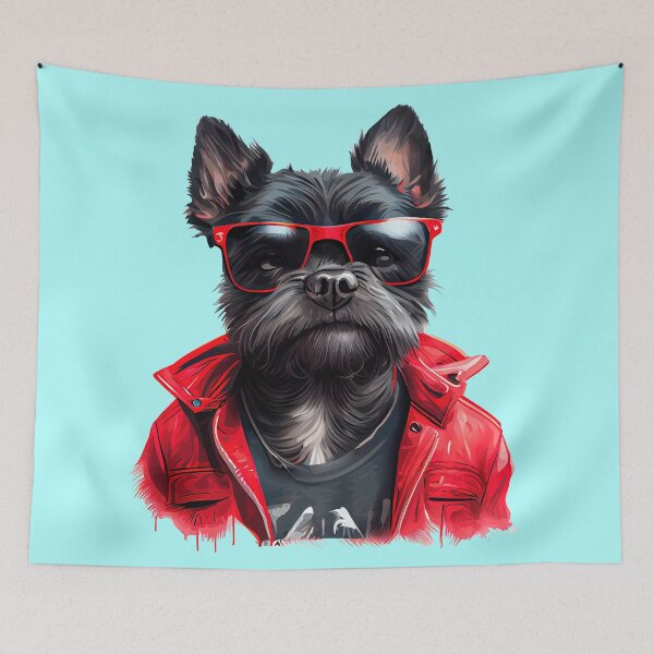Item preview, Street black terrier designed and sold by Ink and Wink.