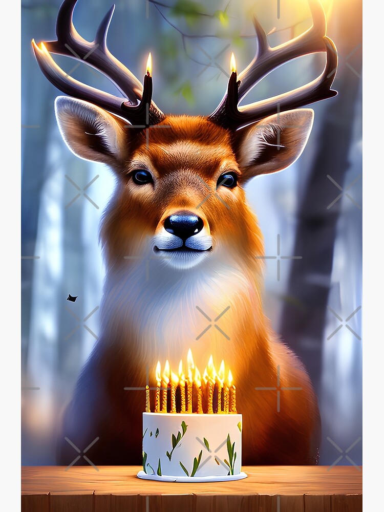 Carte anniversaire Animal Piggyback Ohh Deer! - Pastel Shop