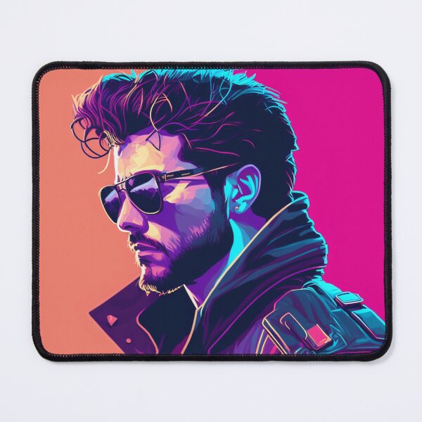 Item preview, 80s Synthwave cyberpunk Stylish man designed and sold by RESToRAPTOR.