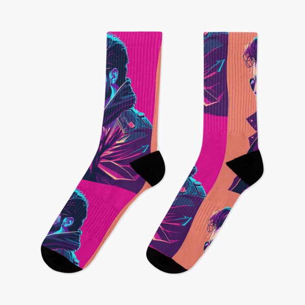 Item preview, 80s Synthwave cyberpunk Stylish man designed and sold by RESToRAPTOR.
