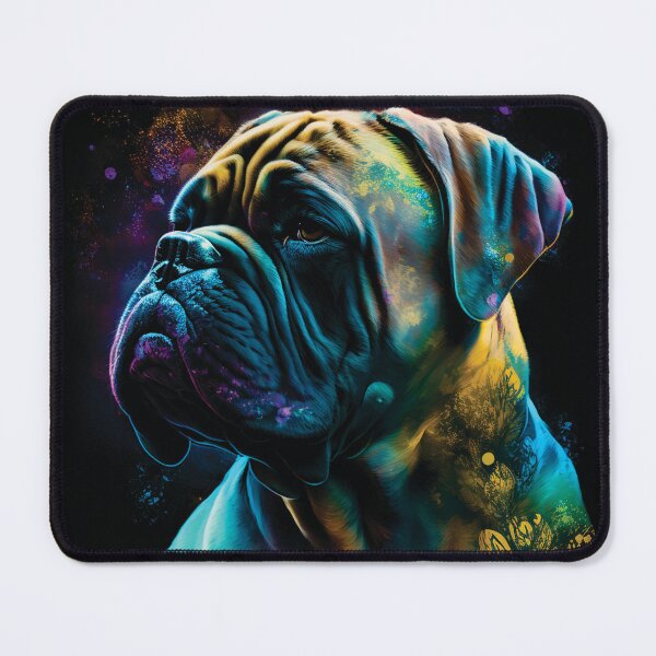 Item preview, Bullmastiff gold stardust portrait designed and sold by HookedOnDogz.