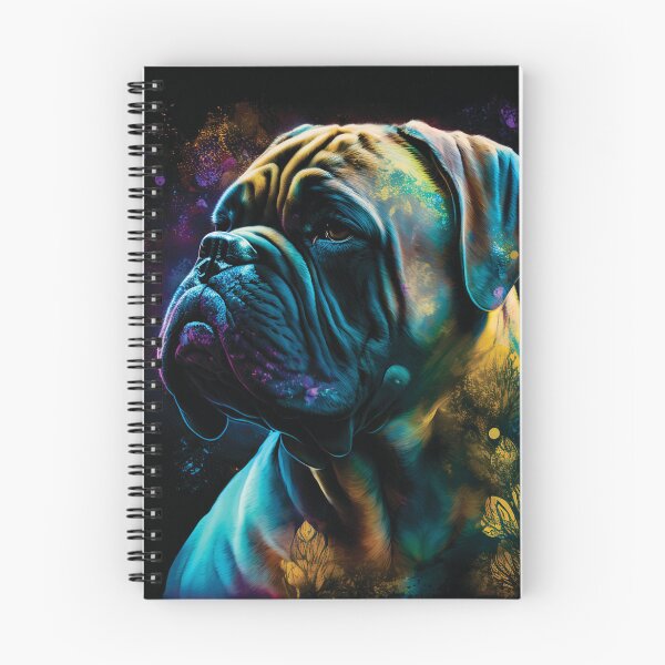Item preview, Bullmastiff gold stardust portrait designed and sold by HookedOnDogz.