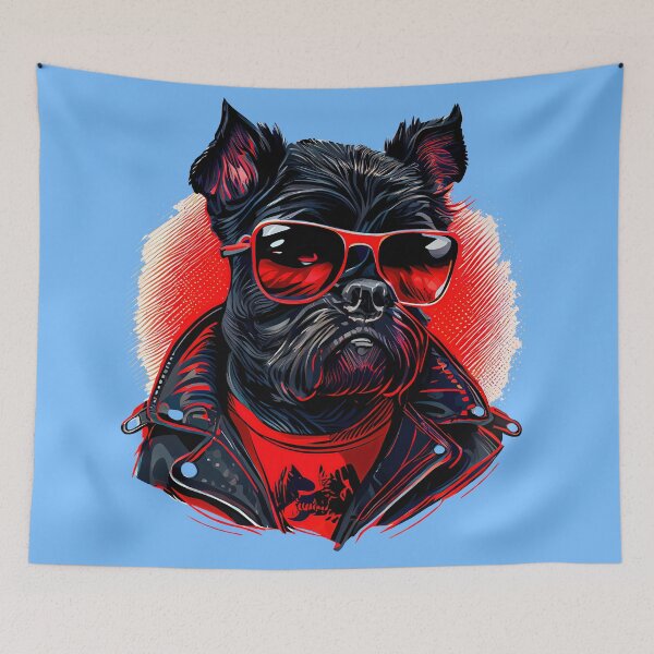 Item preview, Street black terrier designed and sold by Ink and Wink.