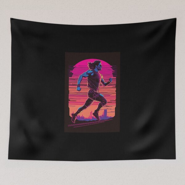 Item preview, 80s Synthwave running sport man designed and sold by RESToRAPTOR.