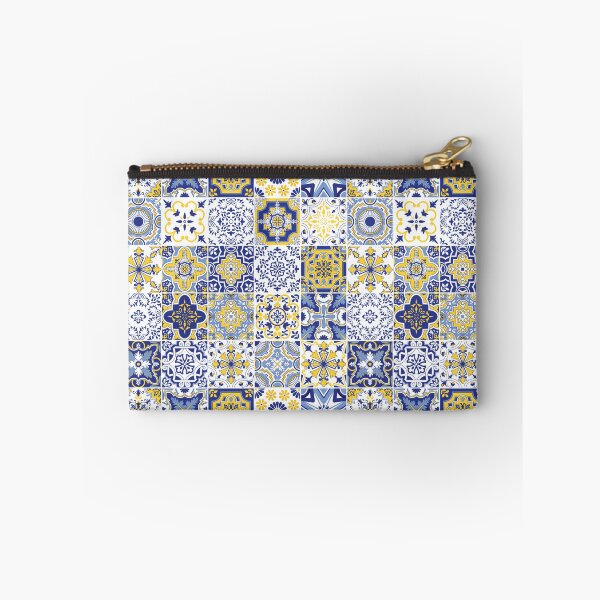 Item preview, Copy of Moroccan Blue, Yellow , White Tiles Pattern Illustration,Circle Floral, Mediterranean Style designed and sold by Dazzline Designs.